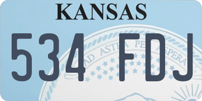 KS license plate 534FDJ