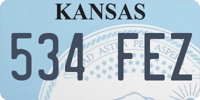 KS license plate 534FEZ