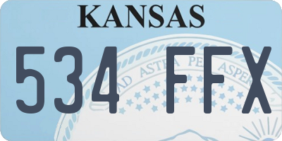 KS license plate 534FFX
