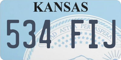 KS license plate 534FIJ