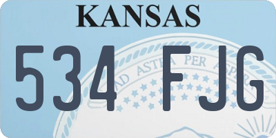 KS license plate 534FJG