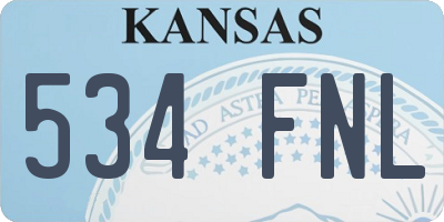 KS license plate 534FNL