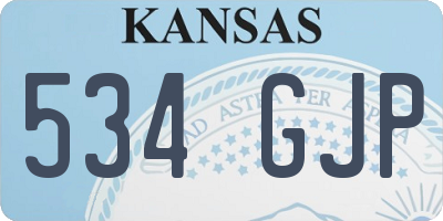 KS license plate 534GJP