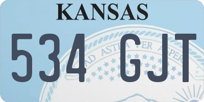 KS license plate 534GJT