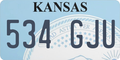 KS license plate 534GJU