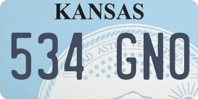 KS license plate 534GNO