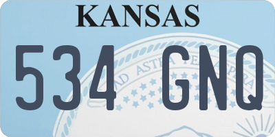 KS license plate 534GNQ