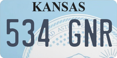KS license plate 534GNR