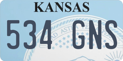 KS license plate 534GNS