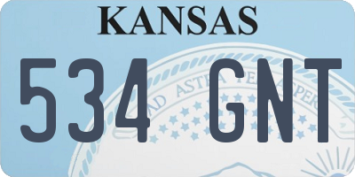 KS license plate 534GNT