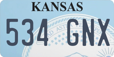 KS license plate 534GNX