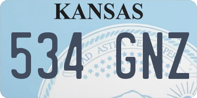 KS license plate 534GNZ