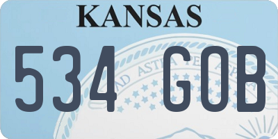 KS license plate 534GOB