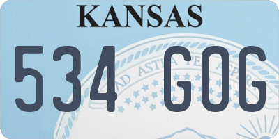 KS license plate 534GOG