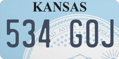 KS license plate 534GOJ