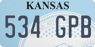 KS license plate 534GPB