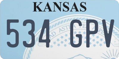 KS license plate 534GPV