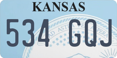 KS license plate 534GQJ
