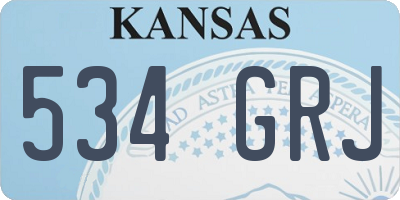 KS license plate 534GRJ