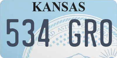 KS license plate 534GRO
