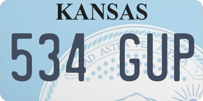 KS license plate 534GUP