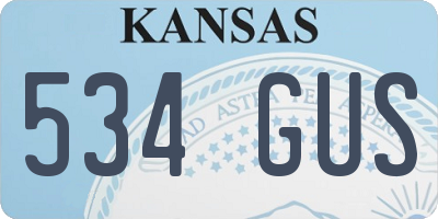 KS license plate 534GUS