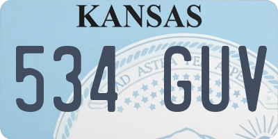 KS license plate 534GUV