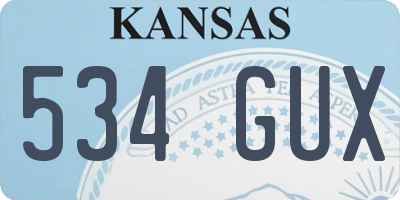KS license plate 534GUX