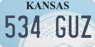 KS license plate 534GUZ