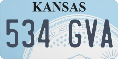 KS license plate 534GVA