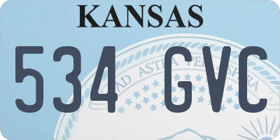 KS license plate 534GVC
