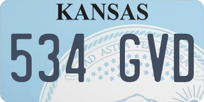 KS license plate 534GVD