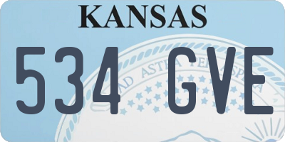 KS license plate 534GVE