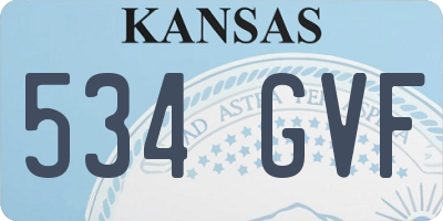 KS license plate 534GVF