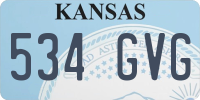 KS license plate 534GVG