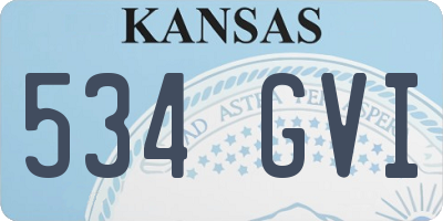 KS license plate 534GVI