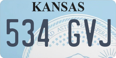 KS license plate 534GVJ
