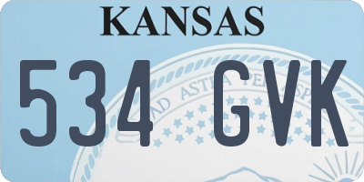 KS license plate 534GVK