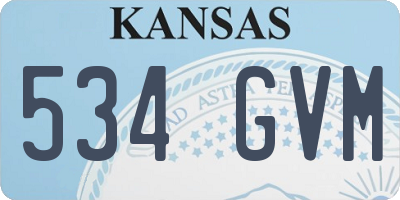 KS license plate 534GVM