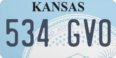 KS license plate 534GVO
