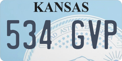KS license plate 534GVP
