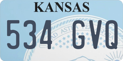KS license plate 534GVQ