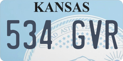KS license plate 534GVR