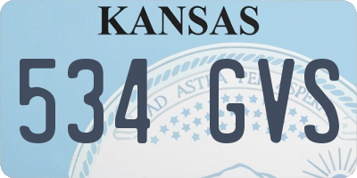 KS license plate 534GVS