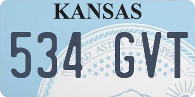 KS license plate 534GVT