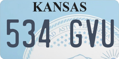 KS license plate 534GVU