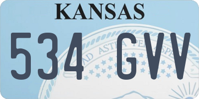 KS license plate 534GVV