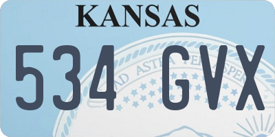 KS license plate 534GVX