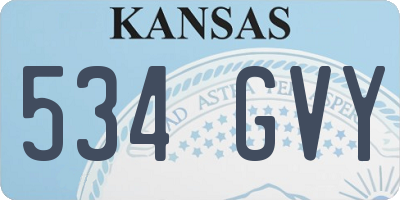 KS license plate 534GVY