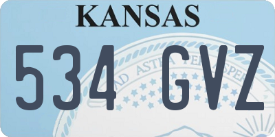 KS license plate 534GVZ